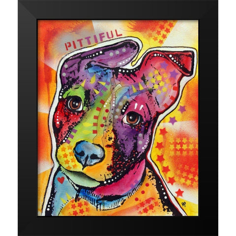 Pittiful Black Modern Wood Framed Art Print by Dean Russo Collection