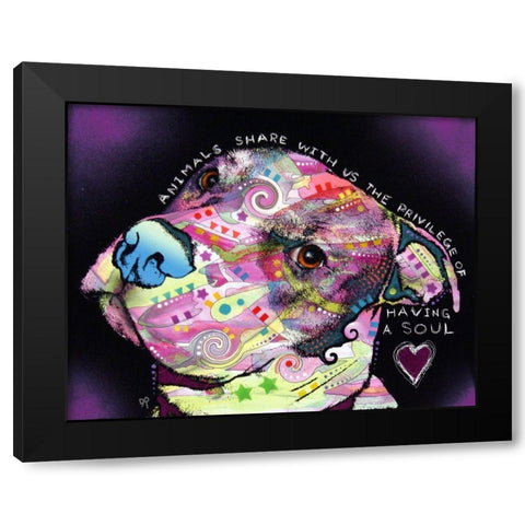 Soul Black Modern Wood Framed Art Print with Double Matting by Dean Russo Collection