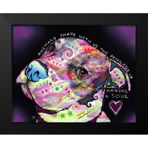 Soul Black Modern Wood Framed Art Print by Dean Russo Collection