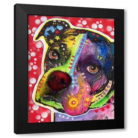 The Young Boxer Black Modern Wood Framed Art Print by Dean Russo Collection