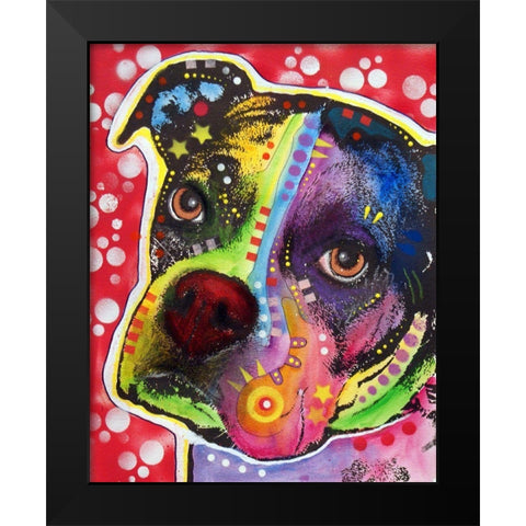 The Young Boxer Black Modern Wood Framed Art Print by Dean Russo Collection