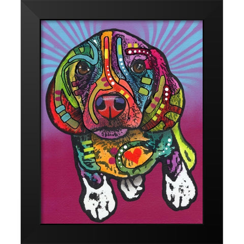Archie Black Modern Wood Framed Art Print by Dean Russo Collection