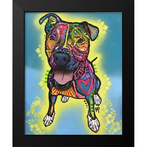 Ellie Black Modern Wood Framed Art Print by Dean Russo Collection