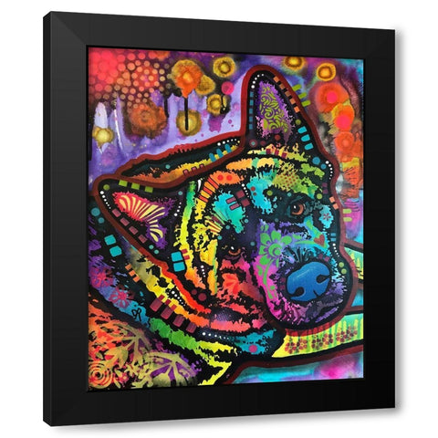 Oli Black Modern Wood Framed Art Print by Dean Russo Collection