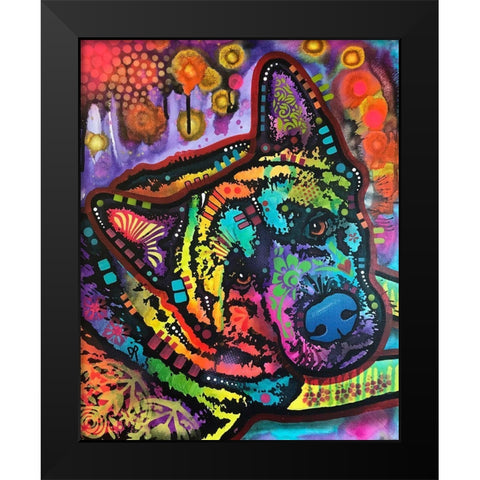 Oli Black Modern Wood Framed Art Print by Dean Russo Collection