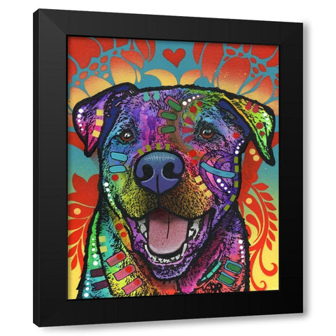 Patrick Black Modern Wood Framed Art Print by Dean Russo Collection