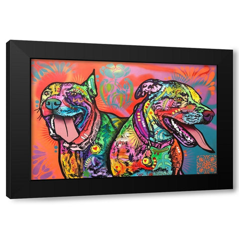 Double the Fun Black Modern Wood Framed Art Print by Dean Russo Collection
