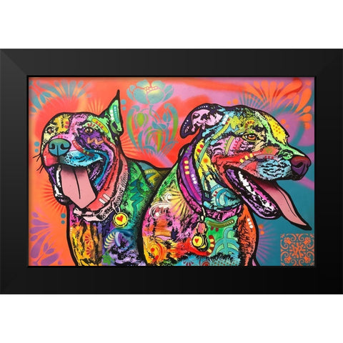 Double the Fun Black Modern Wood Framed Art Print by Dean Russo Collection