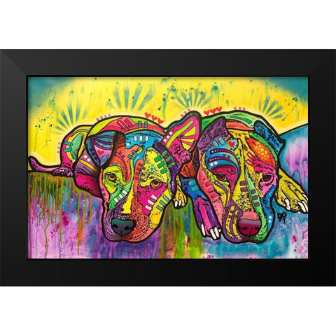 Dofka And Stella Black Modern Wood Framed Art Print by Dean Russo Collection