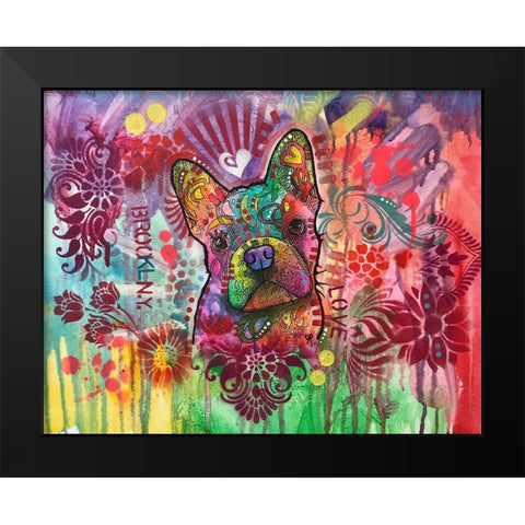 Frenchie Jacket Black Modern Wood Framed Art Print by Dean Russo Collection