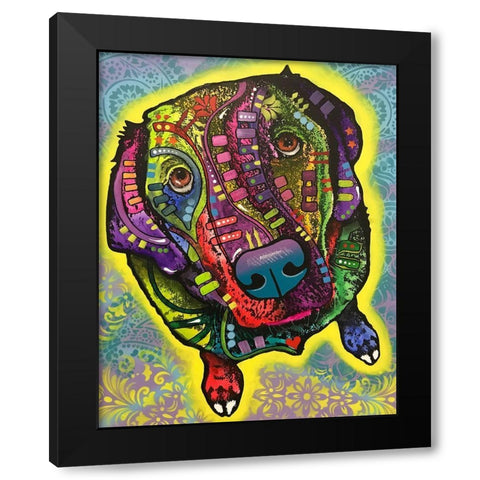 Marley Black Modern Wood Framed Art Print with Double Matting by Dean Russo Collection