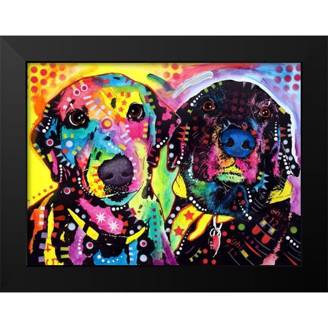 Daisy and Noel Black Modern Wood Framed Art Print by Dean Russo Collection