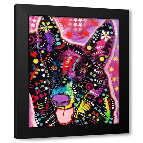 Juno Black Modern Wood Framed Art Print with Double Matting by Dean Russo Collection