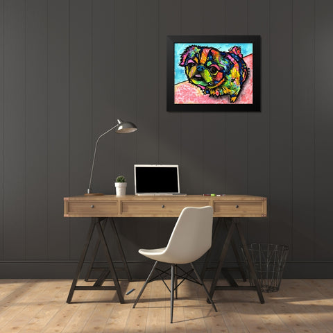 Missey Black Modern Wood Framed Art Print by Dean Russo Collection