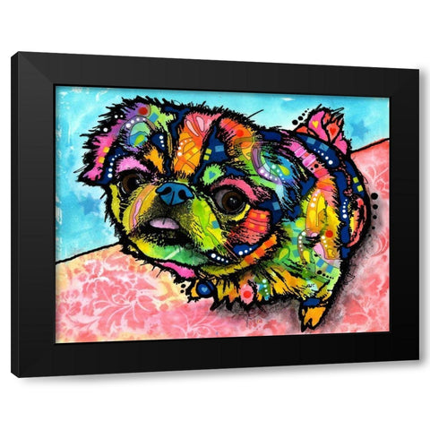 Missey Black Modern Wood Framed Art Print with Double Matting by Dean Russo Collection