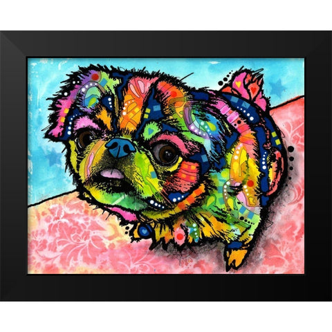 Missey Black Modern Wood Framed Art Print by Dean Russo Collection