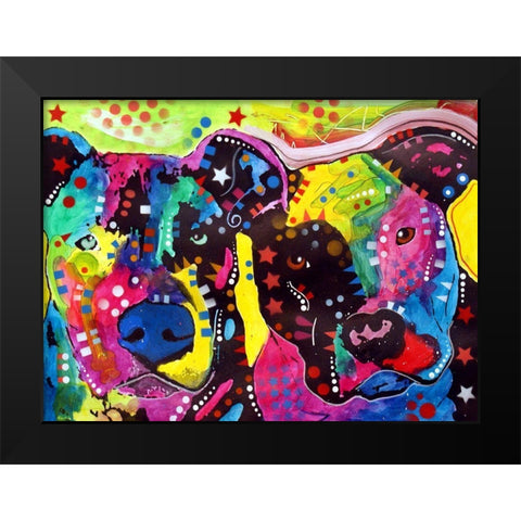 Pits Black Modern Wood Framed Art Print by Dean Russo Collection