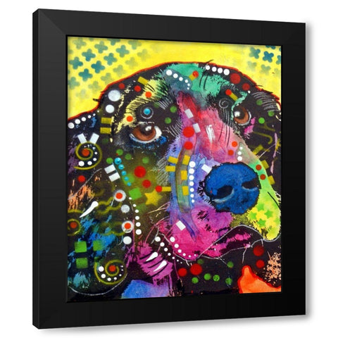 Springer Black Modern Wood Framed Art Print by Dean Russo Collection