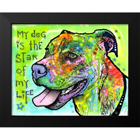 The Star of My Life Black Modern Wood Framed Art Print by Dean Russo Collection