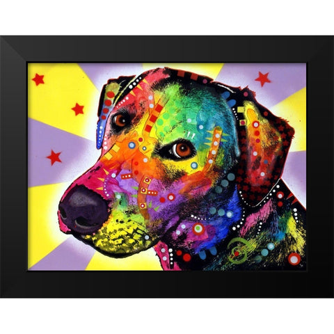 YELLOW sorta LAB Black Modern Wood Framed Art Print by Dean Russo Collection