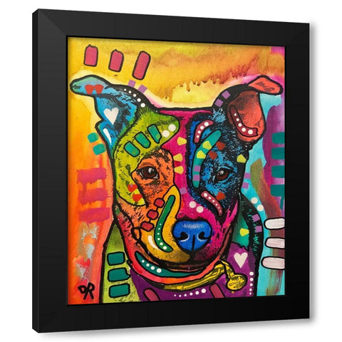 Rex Black Modern Wood Framed Art Print by Dean Russo Collection