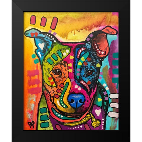 Rex Black Modern Wood Framed Art Print by Dean Russo Collection