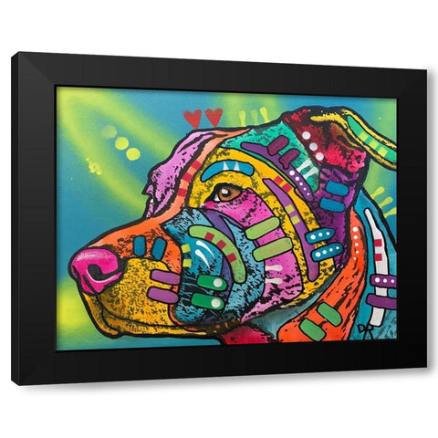 Bailey Black Modern Wood Framed Art Print by Dean Russo Collection