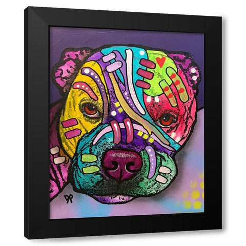 Rex Black Modern Wood Framed Art Print by Dean Russo Collection