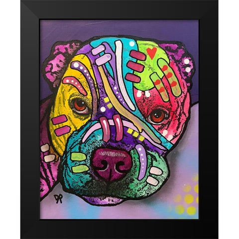 Rex Black Modern Wood Framed Art Print by Dean Russo Collection