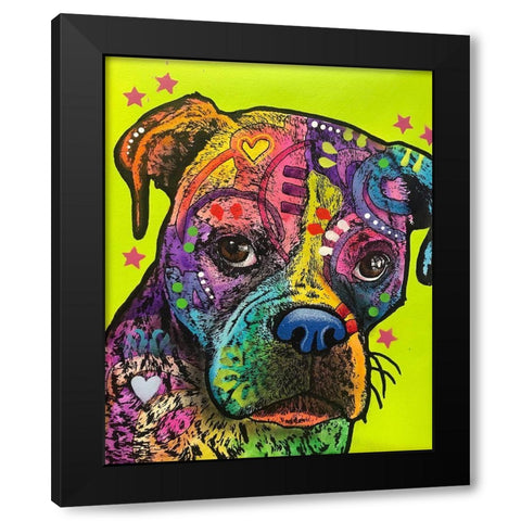 Kristin Black Modern Wood Framed Art Print with Double Matting by Dean Russo Collection