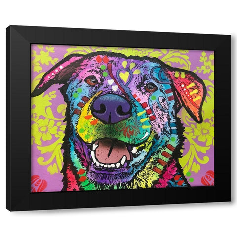 Dan Black Modern Wood Framed Art Print by Dean Russo Collection