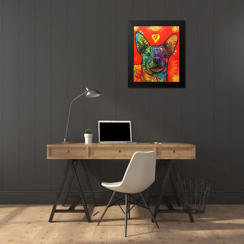 Randy Black Modern Wood Framed Art Print by Dean Russo Collection