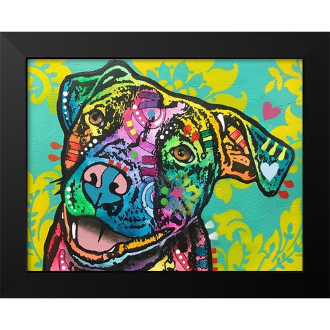 Star Black Modern Wood Framed Art Print by Dean Russo Collection