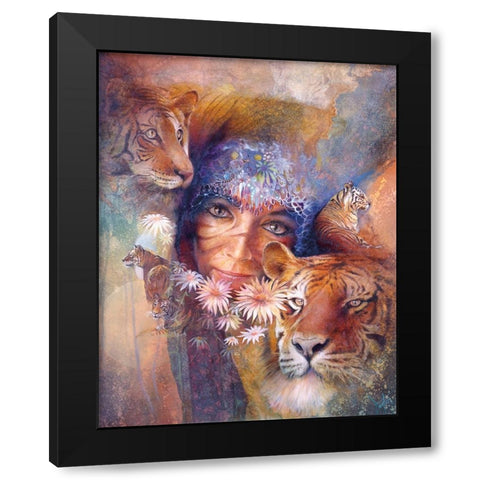 Bengali Sunrise Black Modern Wood Framed Art Print with Double Matting by Lund, Denton