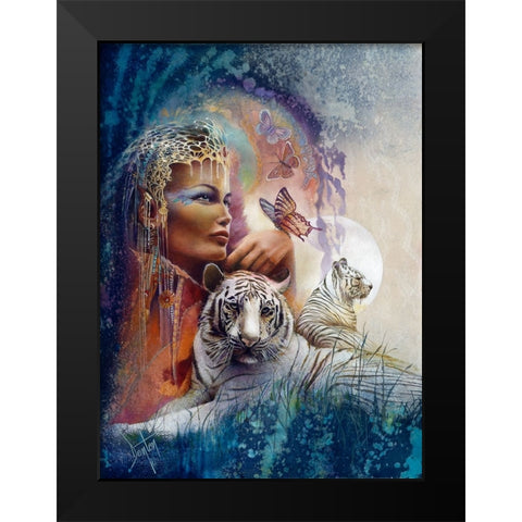Empress Black Modern Wood Framed Art Print by Lund, Denton