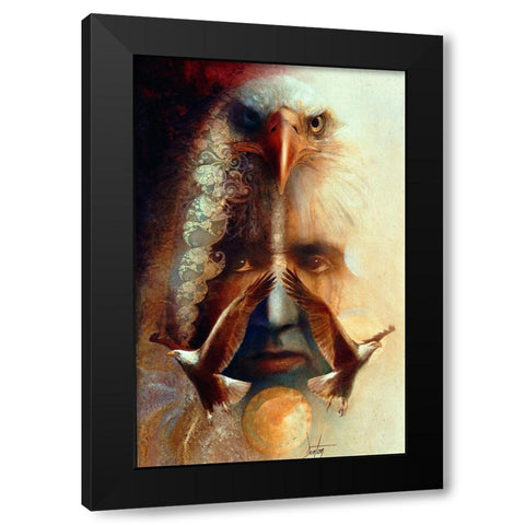 Ascension Of The Eagle Black Modern Wood Framed Art Print with Double Matting by Lund, Denton