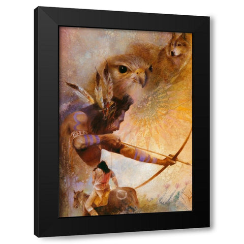The Hunters Black Modern Wood Framed Art Print with Double Matting by Lund, Denton