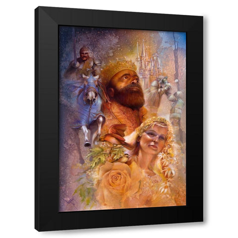 The Royal Games Black Modern Wood Framed Art Print by Lund, Denton