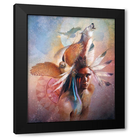 Vision Quest Black Modern Wood Framed Art Print with Double Matting by Lund, Denton