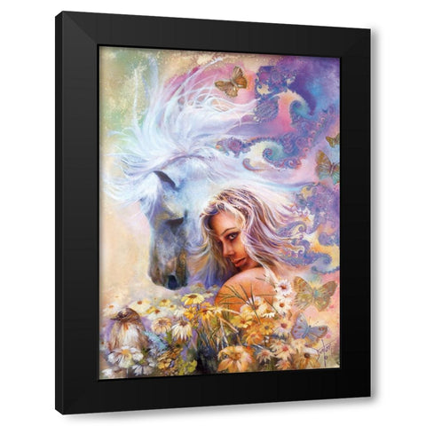 Godivas Garden Black Modern Wood Framed Art Print with Double Matting by Lund, Denton