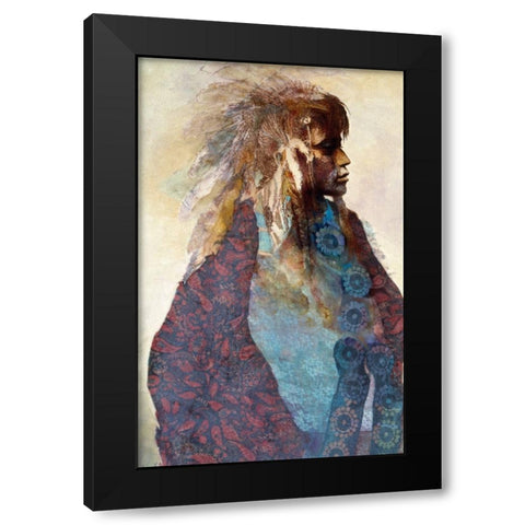 The Young Warrior Black Modern Wood Framed Art Print by Lund, Denton