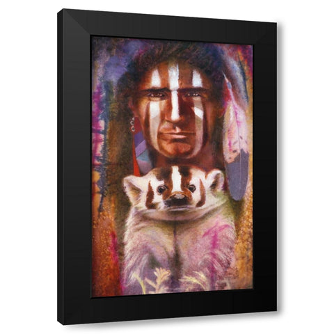 Badger Black Modern Wood Framed Art Print with Double Matting by Lund, Denton