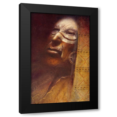 Meditation Black Modern Wood Framed Art Print with Double Matting by Lund, Denton