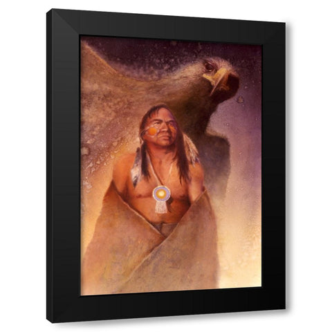 Spirit Of The Eagle Black Modern Wood Framed Art Print with Double Matting by Lund, Denton