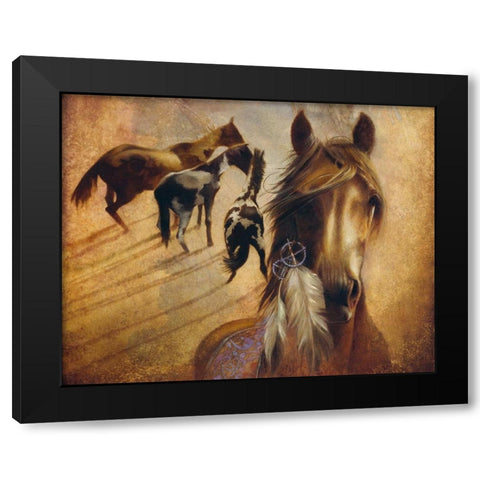 Sunrise On The Mesa Black Modern Wood Framed Art Print with Double Matting by Lund, Denton