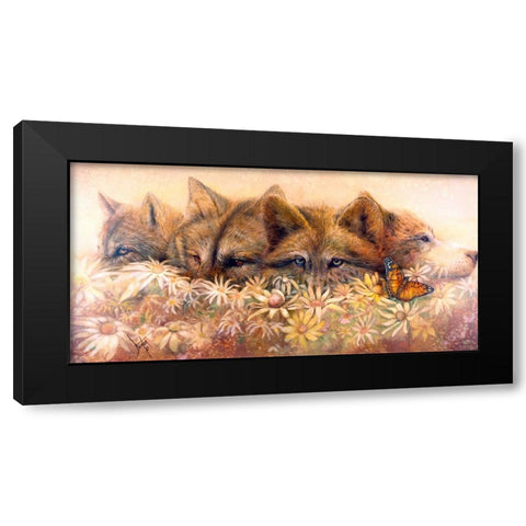 Wildflowers Black Modern Wood Framed Art Print by Lund, Denton