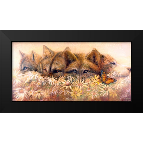 Wildflowers Black Modern Wood Framed Art Print by Lund, Denton