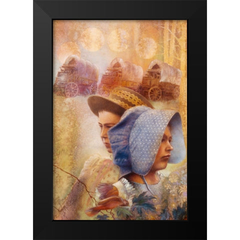 Blue Bonnet Sue Black Modern Wood Framed Art Print by Lund, Denton