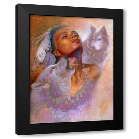 Dawns Song Black Modern Wood Framed Art Print by Lund, Denton