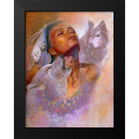 Dawns Song Black Modern Wood Framed Art Print by Lund, Denton